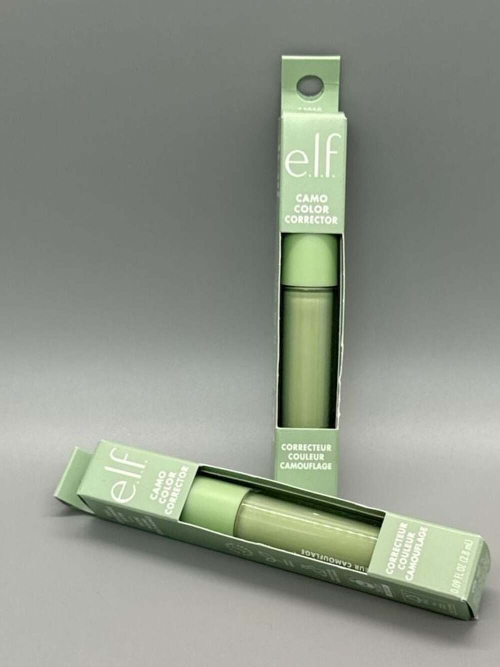 Lot of 2 e.l.f. Camo Color Corrector Green .09oz each For Redness 84857 Elf NIB